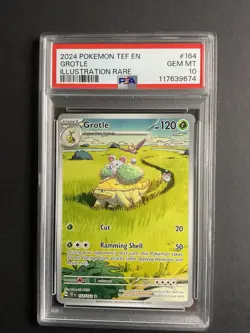 Grotle 164 PSA 10 2024 Pokemon TEF EN Illustration Rare - Image 1