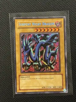 Yugioh Serpent Night Dragon MRL-103 REVERSE SECRET RARE MISPRINT - Image 1