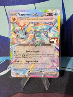 POKEMON TCG - VAPOREON EX - 023/131 - PRIZE PACK SERIES 7 -PLAY! STAMPED - Image 1