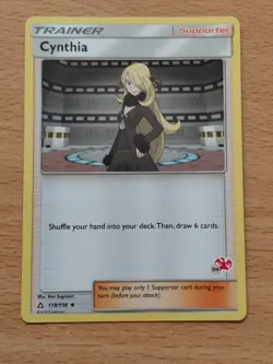 "59" Pokemon TCG Trainer Cynthia Ultra Prism 119/156 Charizard Stamp - Image 1