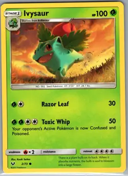 Ivysaur 2/73 Non Holo Shining Legends - Pokemon Card - NM - Image 1