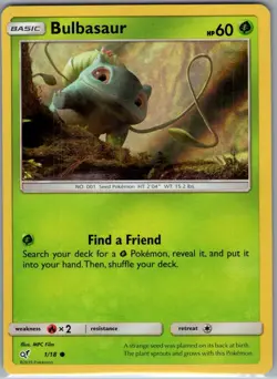 Bulbasaur (Holo Common) 1/18 Holo Detective Pikachu - Pokemon Card - NM - Image 1