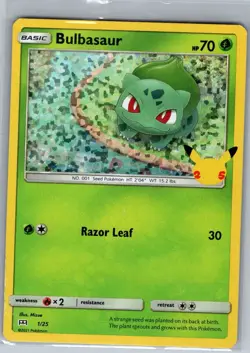 Bulbasaur - 1/25 Holo McDonald's 25th Anniversary Promos - Pokemon Card - NM - Image 1