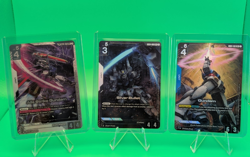 Bandai Gundam Card Game Lot Aile Strike Gundam Silver Bullet Gundam 3 Cards - Image 1