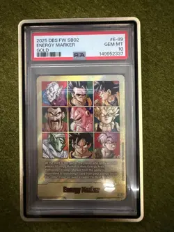 Dragon Ball Super Card Fusion World Game Gold Energy Marker E-89 PSA 10 - Image 1