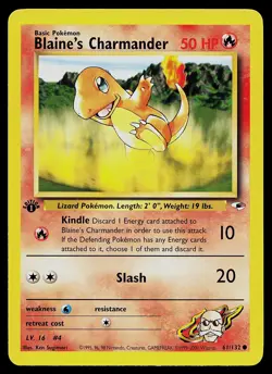 Pokemon Card - Blaine's Charmander Gym Heroes 61/132 Common 1st Edition - Image 1