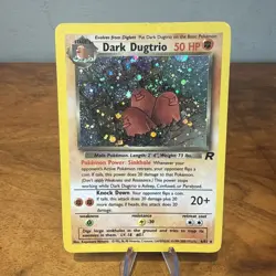 Pokemon TCG Dark Dugtrio Holo Card 6/82 Vintage Team Rocket Series MP - Image 1