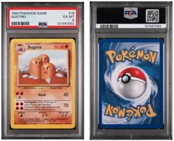 Dugtrio #19 1999 Pokemon Base Set Fighting Rare PSA 6 EX-MT - Image 1