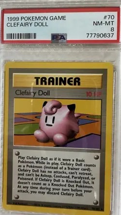 Pokemon 1999 Clefairy Doll 70/102 PSA 8 - Image 1