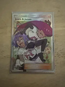 Jessie & James 68/68 Hidden Fates Full Art Trainer Pokemon NM - Image 1