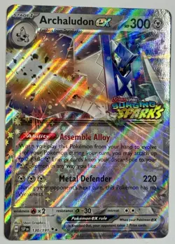 Pokemon TCG: Archaludon ex - 2024 Prerelease Promo SSP 130/191 - Double Rare - Image 2