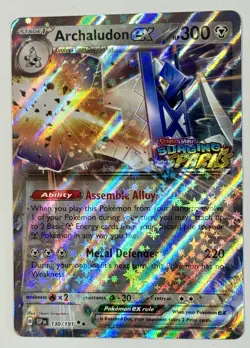 Pokemon TCG: Archaludon ex - 2024 Prerelease Promo SSP 130/191 - Double Rare - Image 3