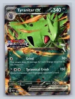 Tyranitar ex (Prismatic Evolutions Stamp) 064/131 Holo Pokemon NM - Image 1