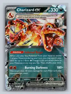 Charizard ex 054/091 Double Rare Paldean Fates Pokemon NM - Image 1
