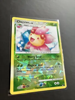 Pokemon TCG Cherrim 6/17 Cracked Ice Shattered Holo Pop Series 8 LP - Image 2