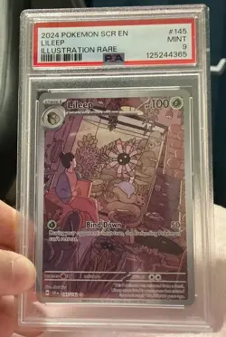 2024 Pokemon SCR EN Lileep 145/142 PSA 9 - Image 2