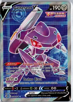 Genesect V 254/264 Ultra Rare Fusion Strike Pokemon Holo Moderately Played - Image 1