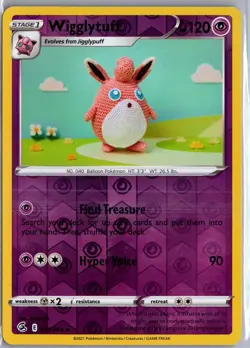 Wigglytuff 111/264 Uncommon Fusion Strike Pokemon Reverse Holo Moderately Played - Image 1