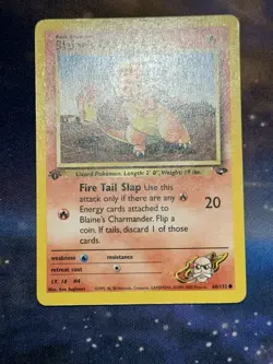 Blaine's Charmander 60/132 1st Edition Gym Challenge Vintage WOTC Pokemon LP - Image 5
