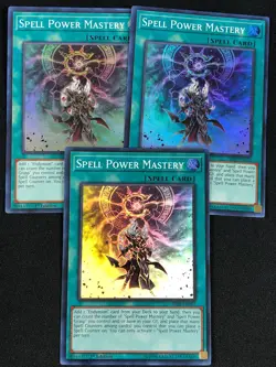 YUGIOH SPELL POWER GRASP SR08-EN022 1ST SUPER X3 (NM) - Image 1