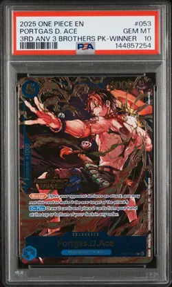 One Piece 3rd Anniversary WINNER 3 Brothers Ace Sabo Sequential PSA 10 - Image 5