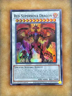 Yugioh Red Supernova Dragon SDCK-EN044 Super Rare 1st Ed NM - Image 1