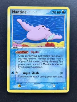 Pokemon Cards Mantine 45/109 NON HOLO EX Team Rocket Returns Uncommon MP - Image 1