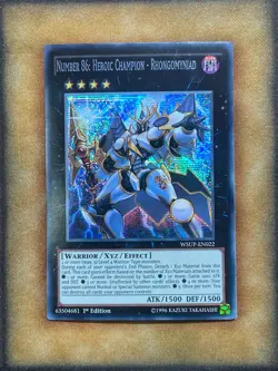 Yugioh Number 86: Heroic Champion - Rhongomyniad WSUP-EN022 Secret Rare 1st LP - Image 1