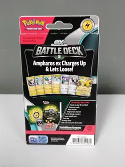 New & Sealed! Pokemon Trading Cards - EX Battle Decks - AMPHAROS EX 60-Card Deck 820650852282 - Image 2