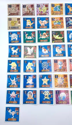 Pokemon Amada Seal Carddas Meiji Sticker vintage Lot 150 Card Holo Rare Set - Image 4
