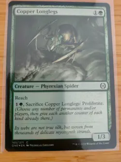MTG Copper Longlegs (FOIL) 165 Phyrexia: All Will Be One M/NM Free UK P&P - Image 1