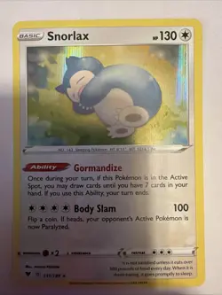 Pokemon TCG Snorlax 131/185 Swsh04 Vivid Voltage Reverse Holo Card - Image 1