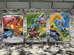 Pokemon First Partner Illustration Collection Series 1 Kanto Gen 1 Starters Set - Image 1