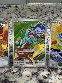 Pokemon First Partner Illustration Collection Series 1 Kanto Gen 1 Starters Set - Image 3