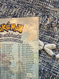 1999 Topps Pokemon Series 1 TV Animation Checklist Black Logo - Image 5