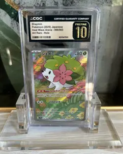 Pokemon Shaymin Sv9a: Heat Wave Arena 066/063 Art Rare Holo Japanese CGC 10 - Image 1