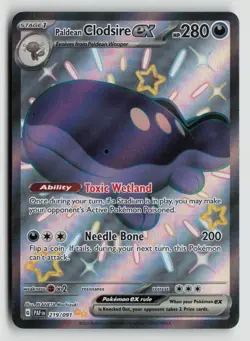 Paldean Clodsire ex - 219/091 Pokemon SV: Paldean Fates Shiny Ultra Rare NM - Image 1