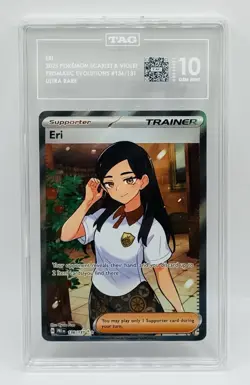 2025 Pokemon Scarlet & Violet Prismatic Evolution ERI 136/131 Ultra Rare TAG 10 - Image 4