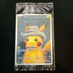 Pikachu with Grey Felt Hat 085 Van Gogh Museum Promo SEALED Pokemon Card English - Image 1
