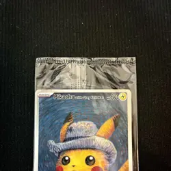 Pikachu with Grey Felt Hat 085 Van Gogh Museum Promo SEALED Pokemon Card English - Image 2