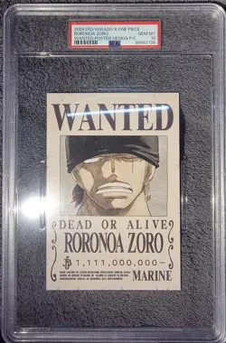 RORONOA ZORO (ITO-YOKADO X ONE PIECE FESTIVAL EVENT WANTED POSTER PSA 10 LowPop) - Image 1