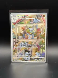 Pokemon TCG Machoke Scarlet Violet 151 Holo Illustration Card 177/165 Rare - Image 1