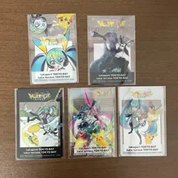 Pokemon feat. Hatsune Miku Project VOLTAGE LIVE Limited Clear Card 5 Set JAPAN - Image 1