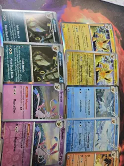 TCG Pokemon Eevee Eeveelution PRISMATIC EVOLUTIONS Holo/Reverse. 17 Card Lot. NM - Image 2