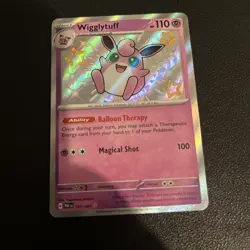 Pokemon TCG Wigglytuff Paldean Fates Shiny Holo Rare Card 147/091 - Image 1