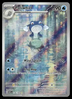 Pokemon Cards Poliwhirl 176/165 151 Illustration Rare NM *2 - Image 1
