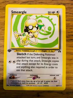 1st Edition Smeargle (30/75) Rare Neo Discovery Set Pokemon Card! FREE P&P! - Image 1