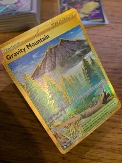 NM! Gravity Mountain (250/191) Surging Sparks Gold Hyper Rare Pokemon Card! - Image 3