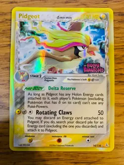 NM! Pidgeot (14/110) EX Holon Phantoms Delta Species Reverse Holo Pokemon Card! - Image 1
