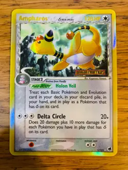 NM! Ampharos (1/101) EX Dragon Frontiers Stamped Reverse Holo Pokemon Card! - Image 1